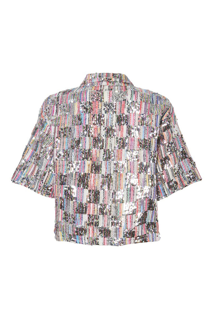 Pieces naina sequin shirt