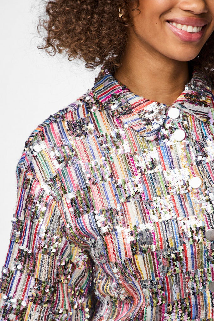 Pieces naina sequin shirt