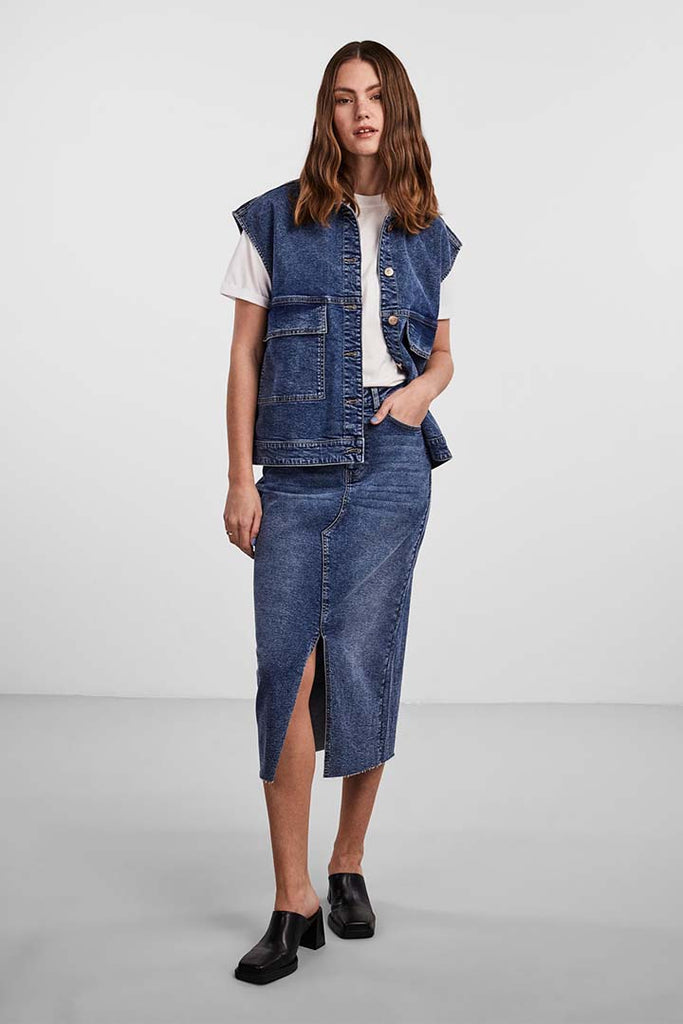 Pieces Jessie Loose Denim Vest