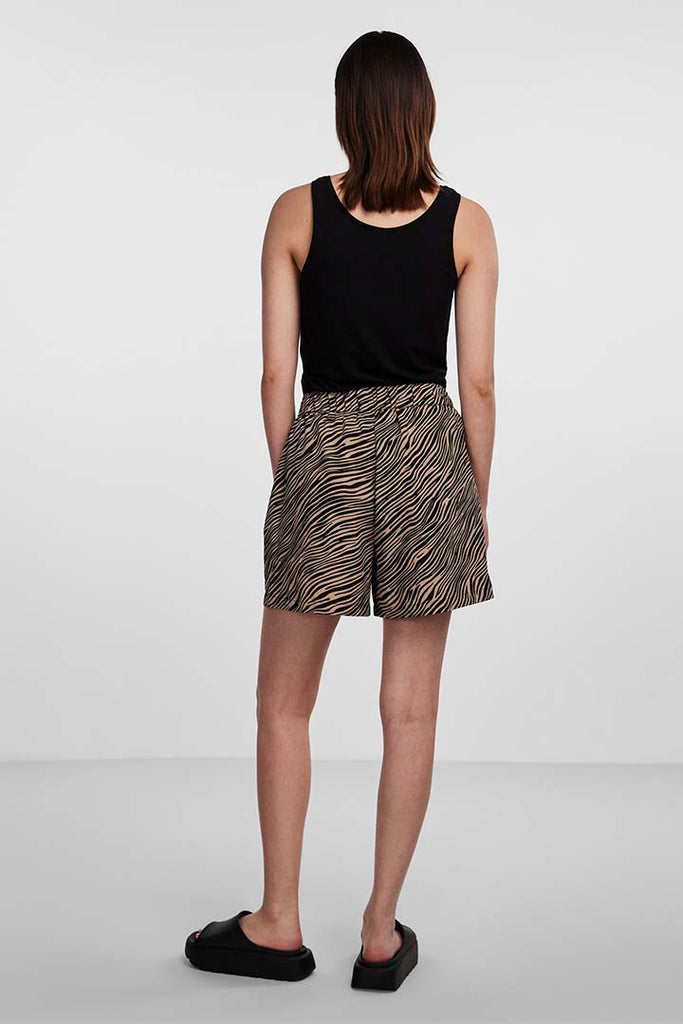 Pieces Zebra High Waist Shorts