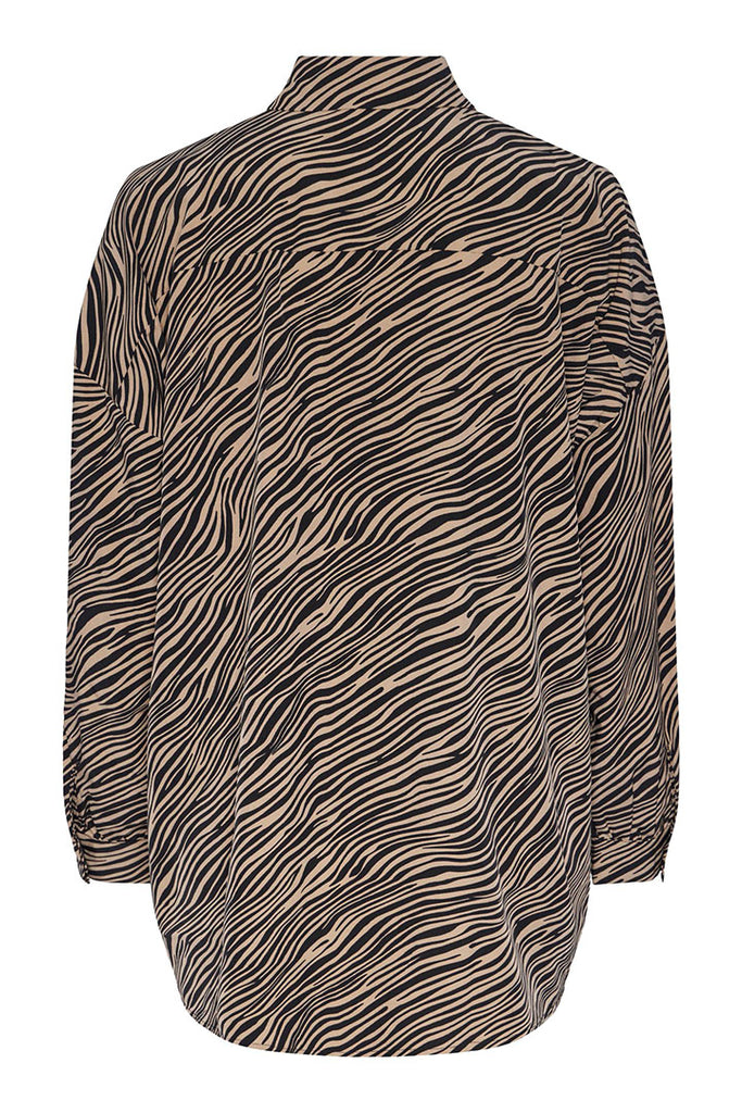 Pieces Zebra Oversize Shirt