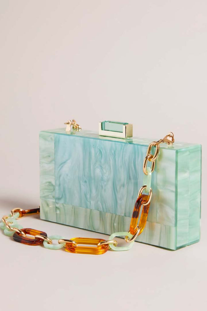 Ted Baker Accessories Plassie Perspex Boxy Bag Green OS