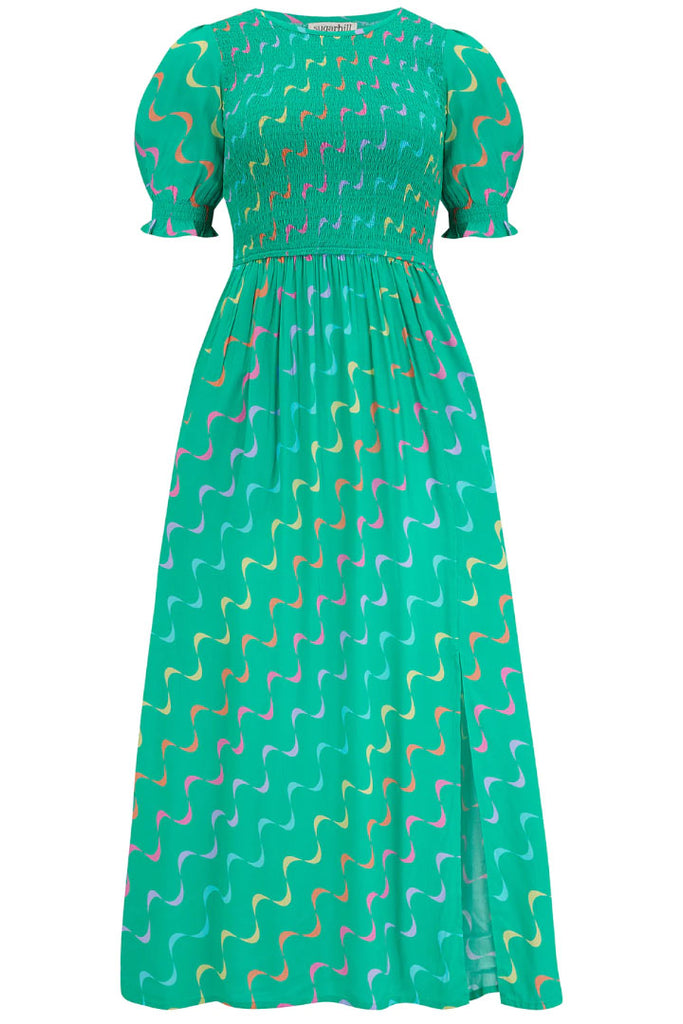 Sugarhill Rosita Midi Shirred Dress