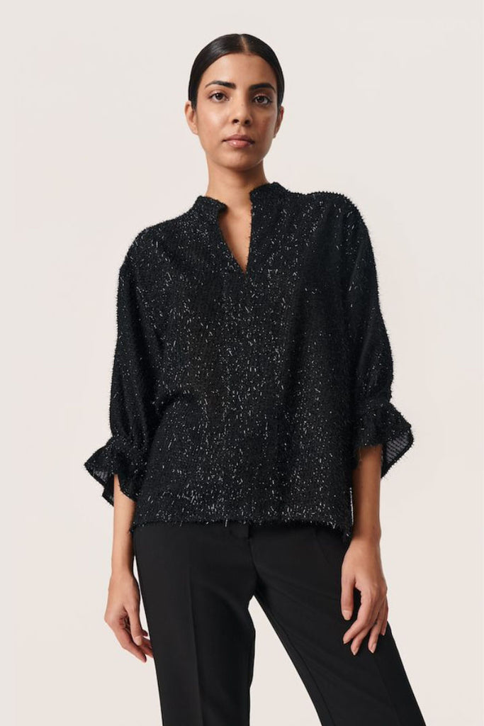 Soaked in Luxury Lia Amily Blouse Black