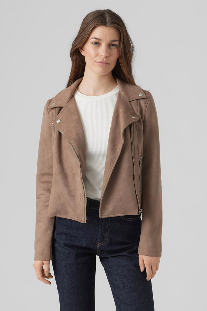 Vero Moda Jose Short Faux Suede Jacket