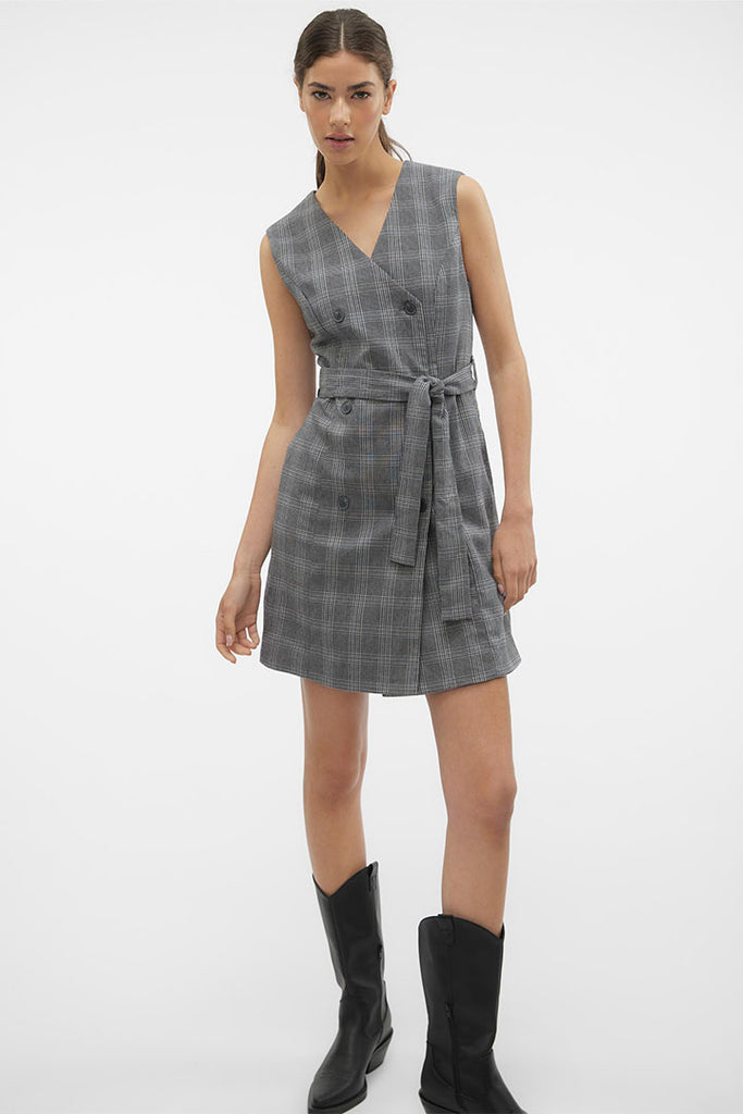 Vero Moda Malin Fitted Check Dress