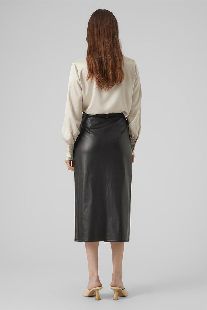 Vero Moda Sif Soft Coated Midi Skirt