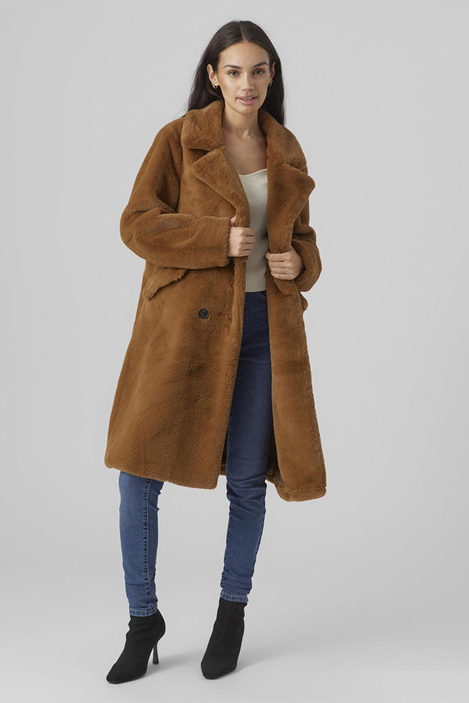 Vero Moda Sonjaelly Long Fake Fur Coat