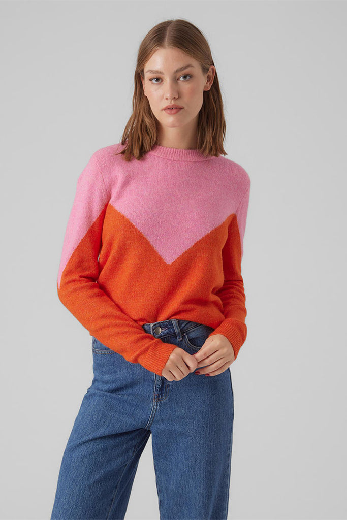 Vero Moda Plaza Block Jumper Pink
