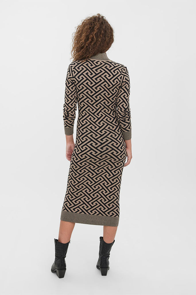 Vero Moda Aria High Neck Calf Dress