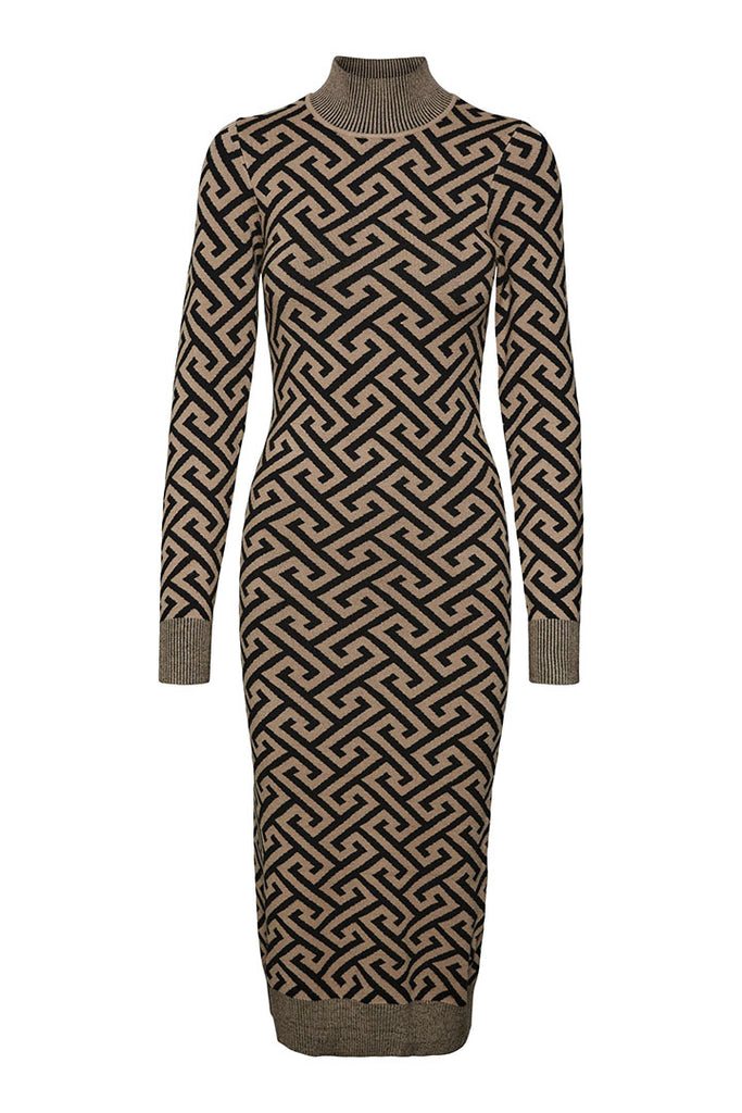 Vero Moda Aria High Neck Calf Dress
