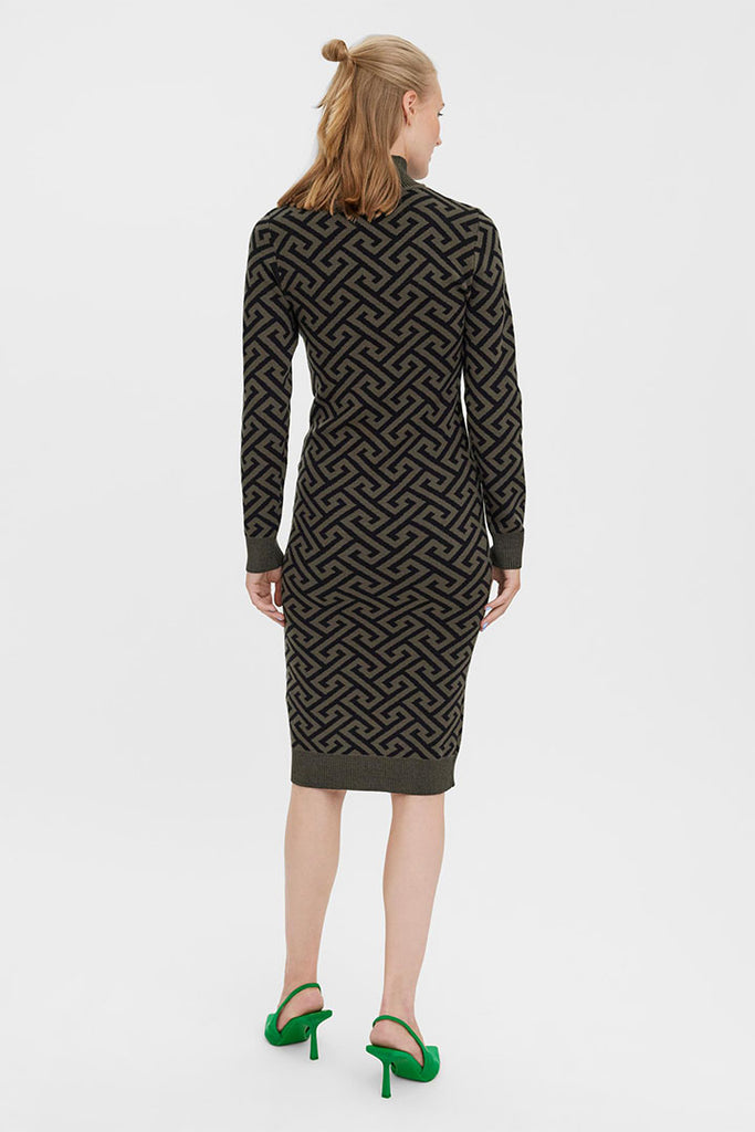Vero Moda Aria High Neck Calf Dress
