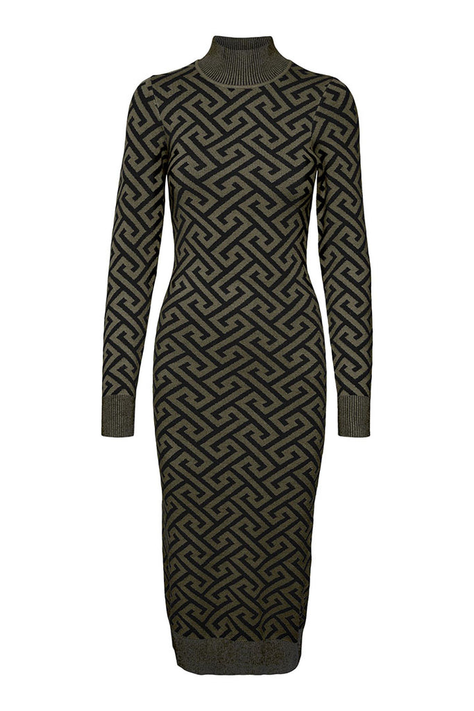 Vero Moda Aria High Neck Calf Dress