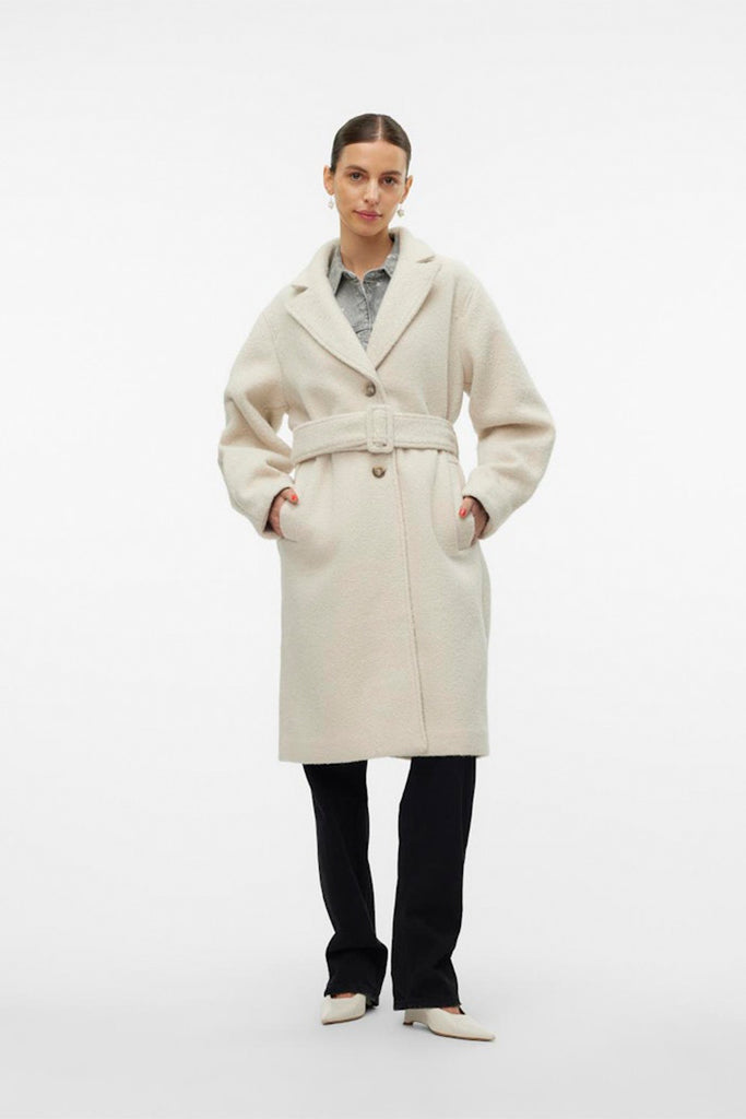 Vero Moda Anny Rosa Long Coat Cream