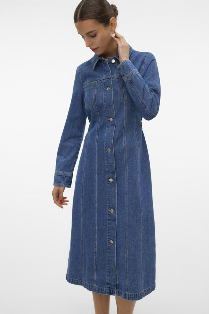 Vero Moda Finley Calf Denim Dress