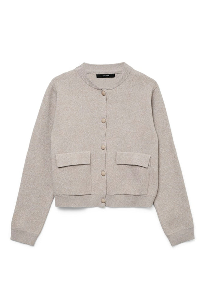 Vero Moda Apple O Neck Cardigan Beige