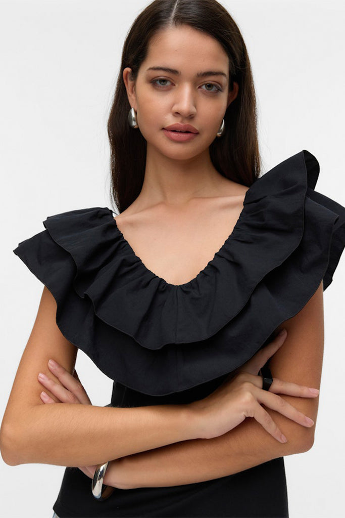 Vero Moda Ane frill ss top