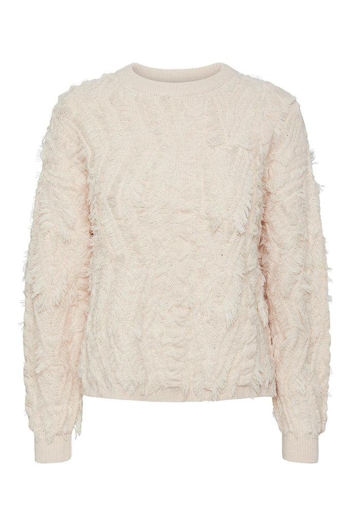 YAS Fenula Knit Jumper Cream
