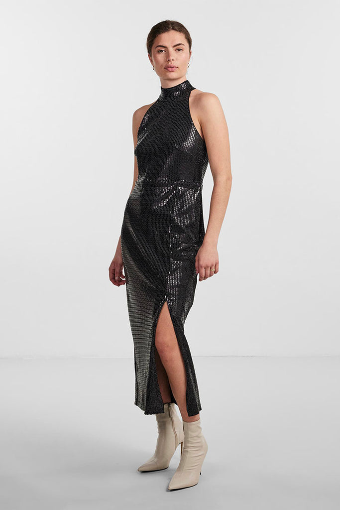 YAS Darkness Halterneck Dress Black