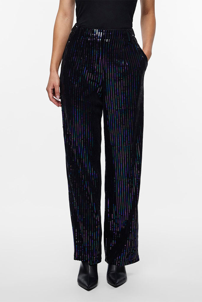 YAS Eliva Sequin Straight Pants