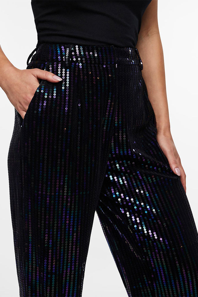 YAS Eliva Sequin Straight Pants