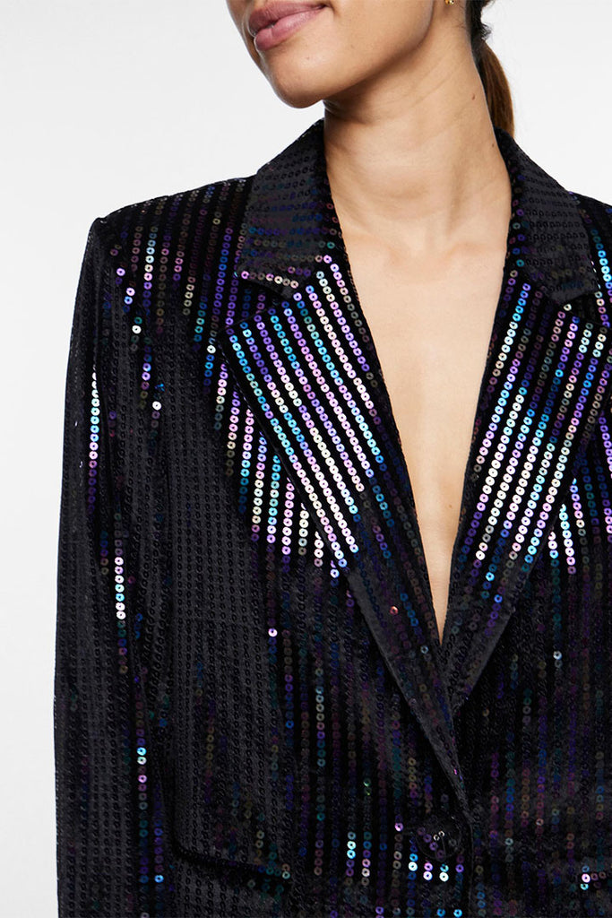 YAS Eliva Sequin Long Blazer