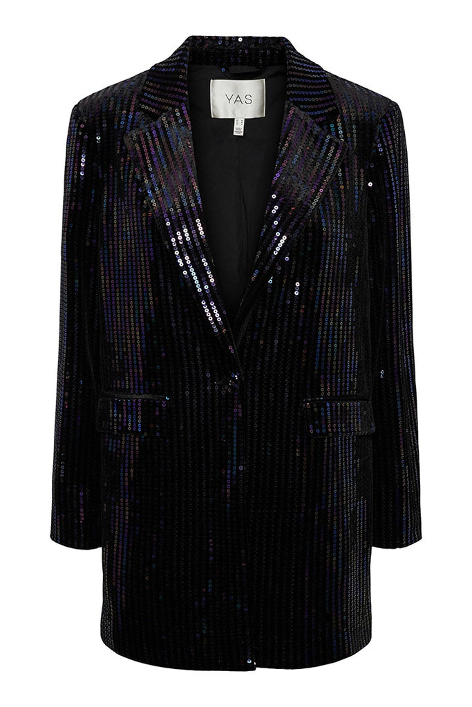YAS Eliva Sequin Long Blazer