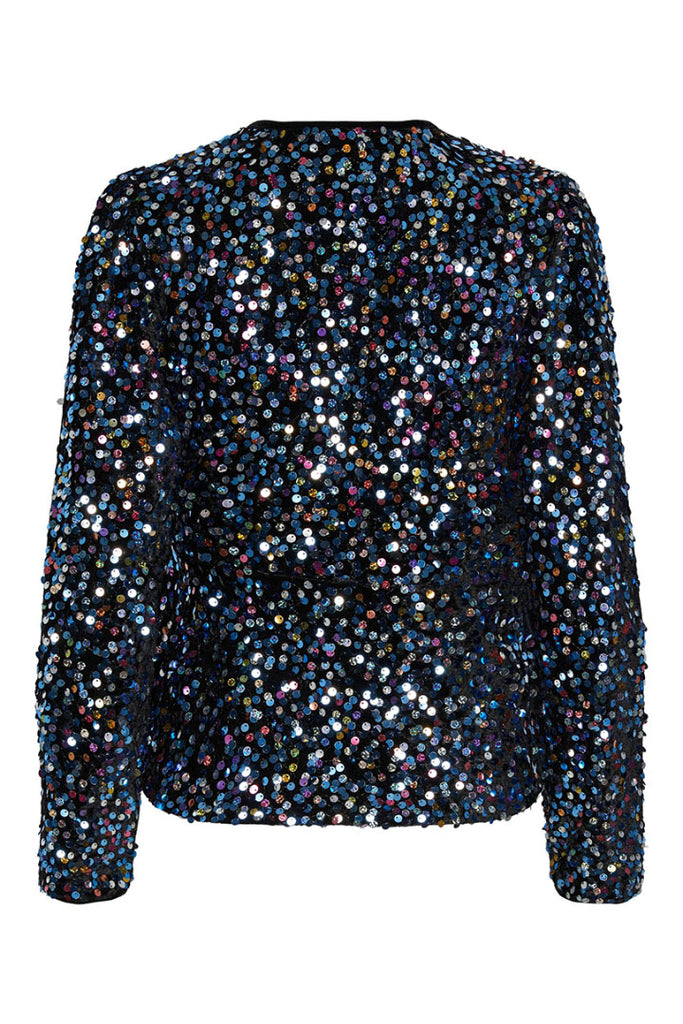 YAS Killo Sequin Wrap Top