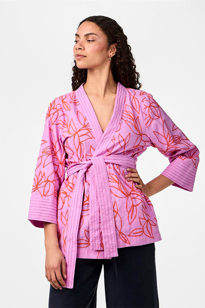 YAS Conea Kimono Pink