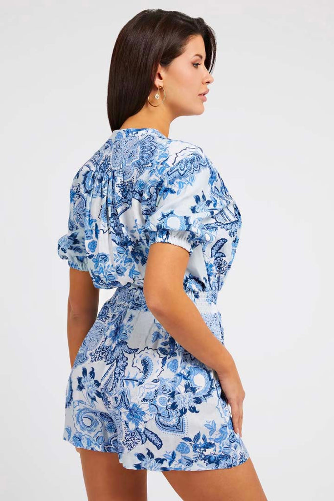 Guess Clothing Zaren Linen Playsuit