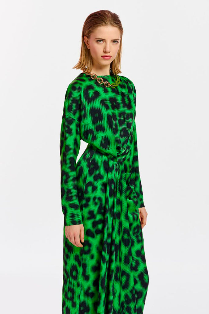 Essential Antwerp Elisha Drape Detail Dress Green