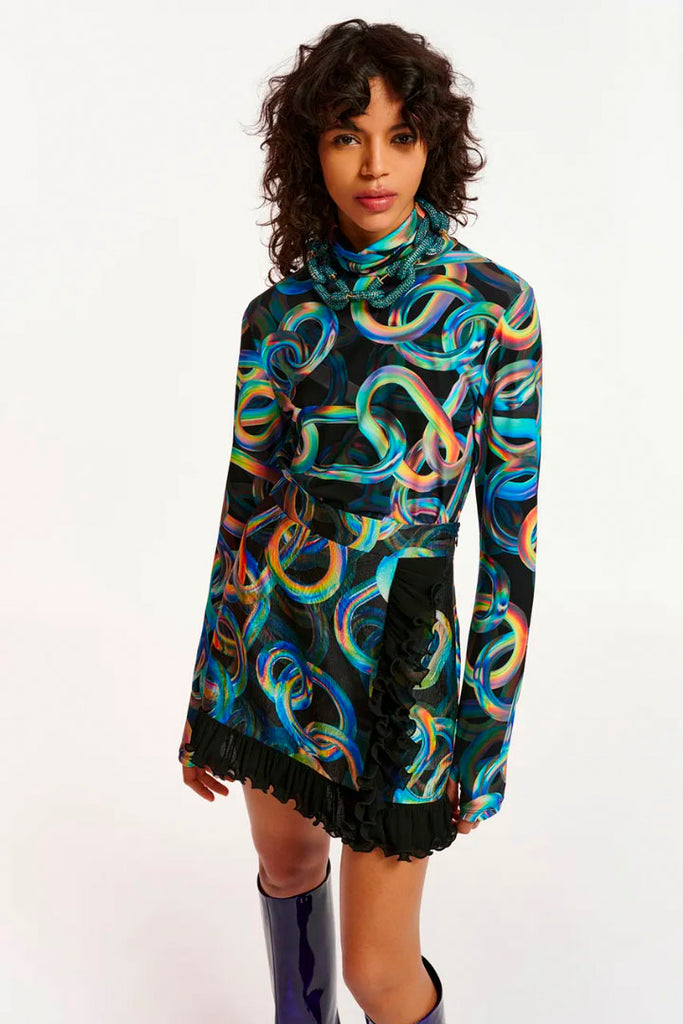 Essential Antwerp Emix Ruffled Mini Skirt Multi