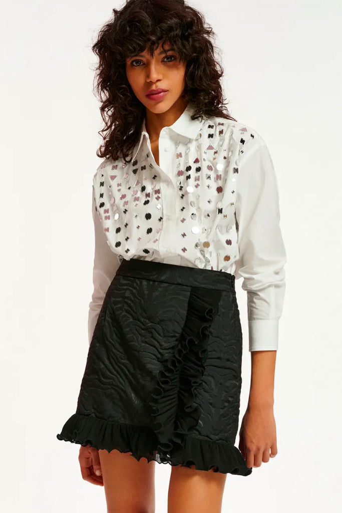Essential Antwerp Eruffle Ruffled Mini Skirt