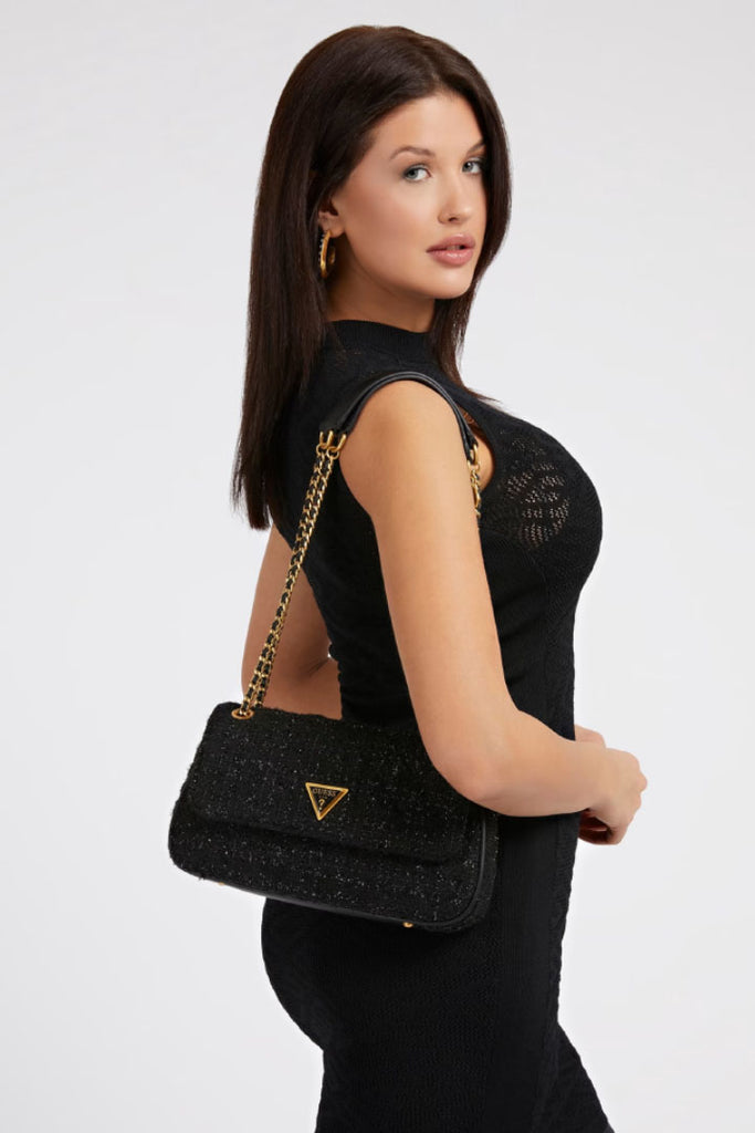 Guess Accessories Giully Tweed Crossbody Bag