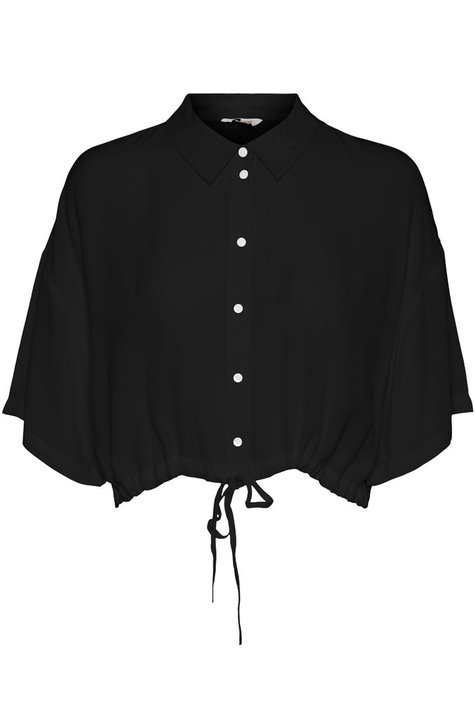 Vero Moda Kourtney 2/4 Cropped Shirt Black