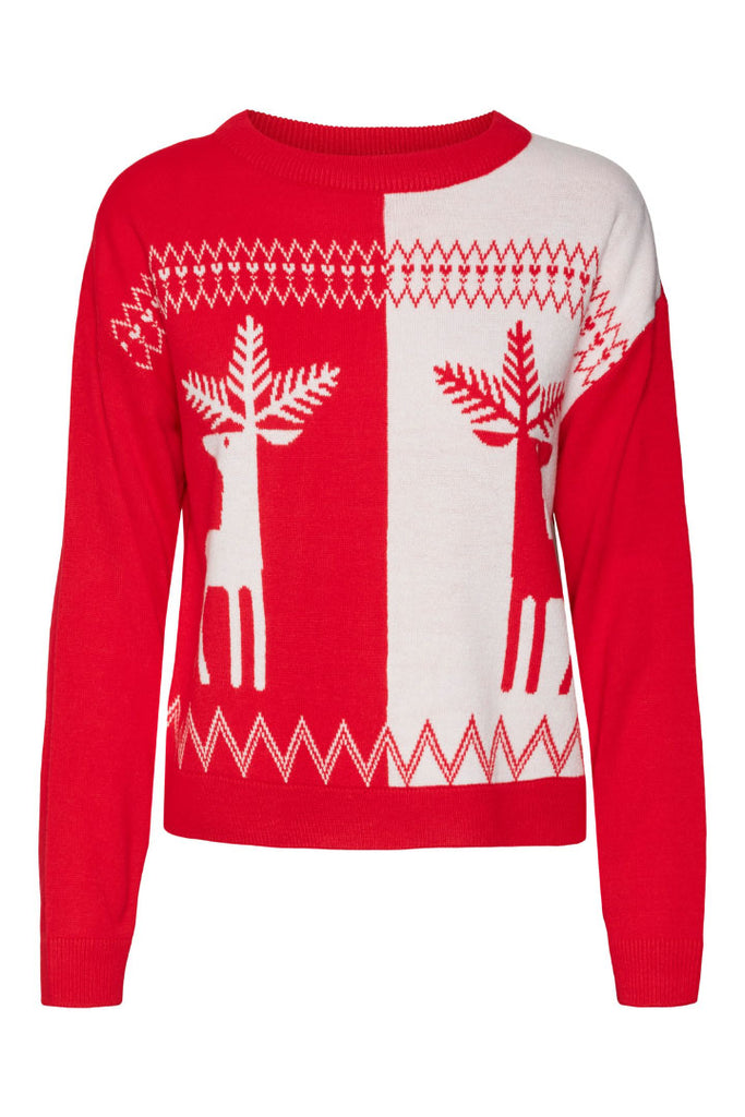Vero Moda Xmas Jumper White
