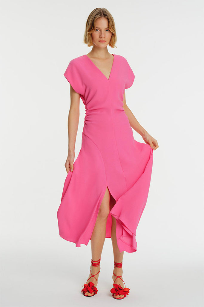 Exquise Laura V-neck Pink Dress