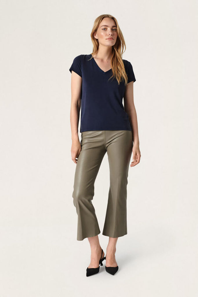 Soaked in Luxury Columbine V Neck Tshirt SS