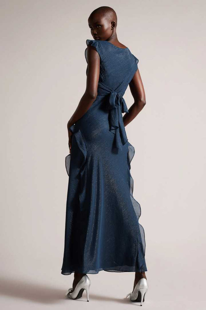 Ted Baker Clothing Laurae Bias Cut Maxi Dress With Ruffle Detail