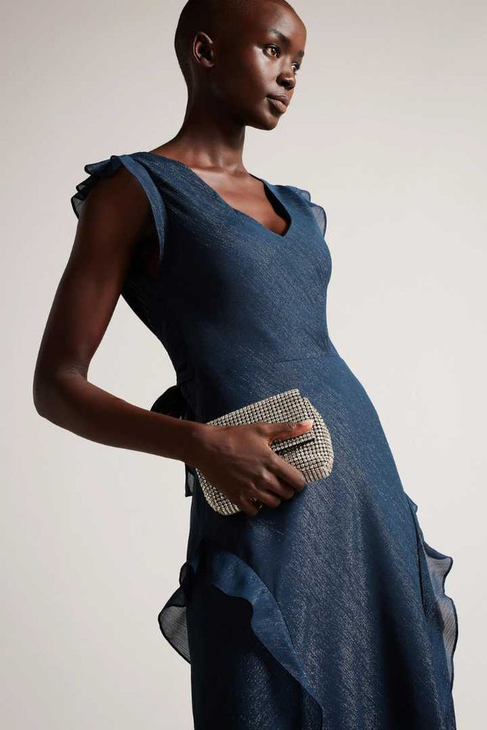 Ted Baker Clothing Laurae Bias Cut Maxi Dress With Ruffle Detail