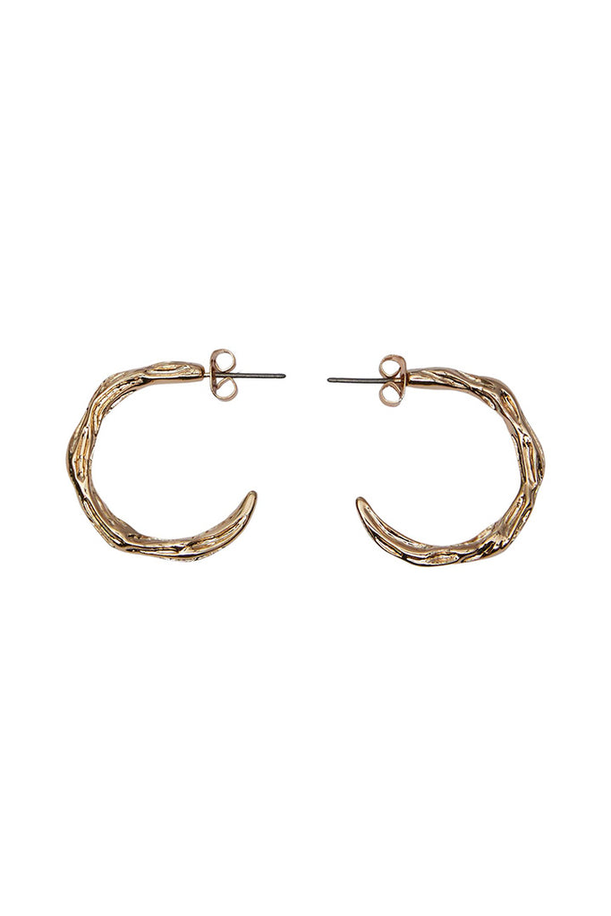 Pieces Biville Hoop Earrings Gold OS