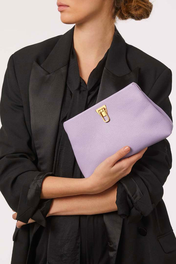 Coccinelle Beat Grained Leather Clutch Bag