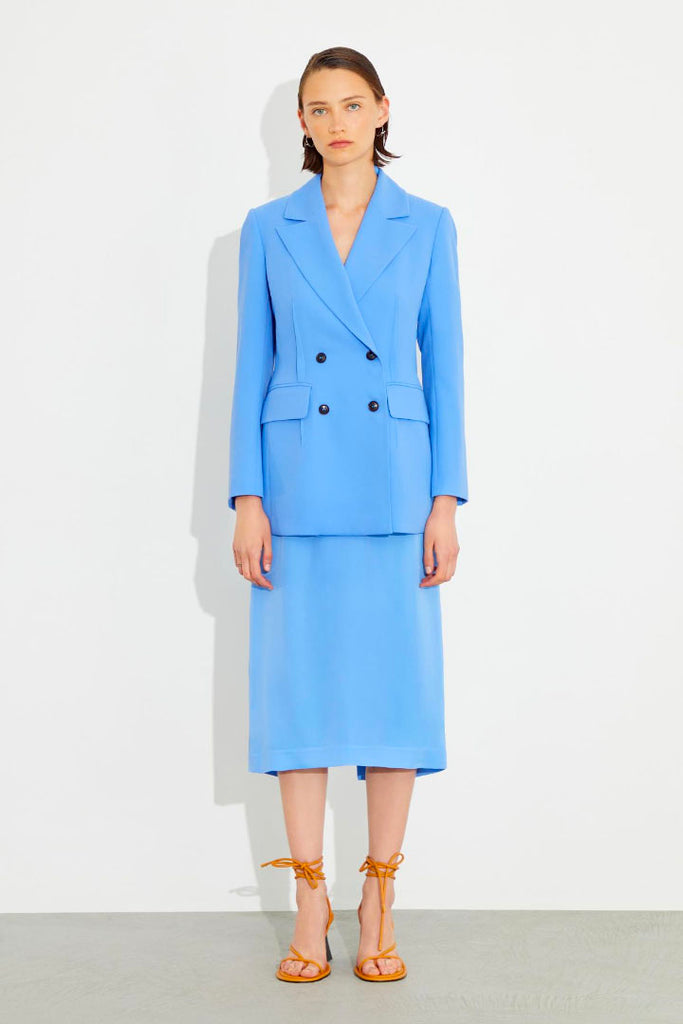 Birelin Double Breasted Dart Detailed Blazer Blue