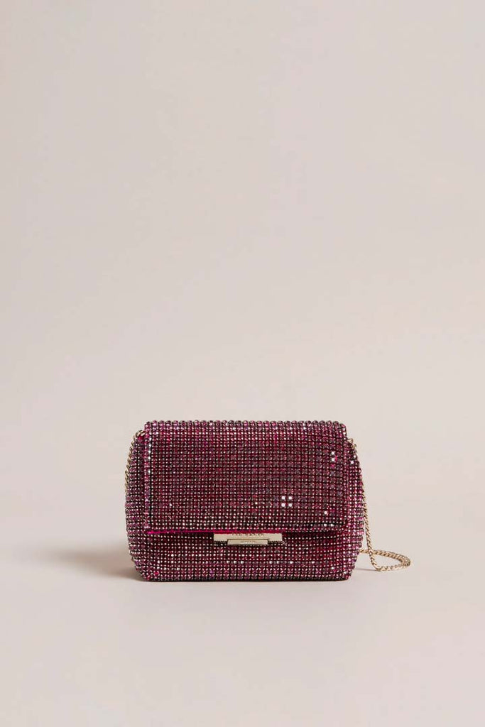 Ted Baker Accessories Gliters Crystal Mini Clutch Bag Purple OS
