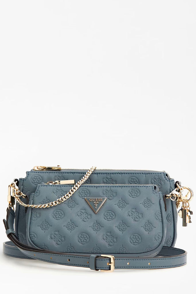 Guess Accessories La Femme Double Pouch Crossbody Bag Blue OS