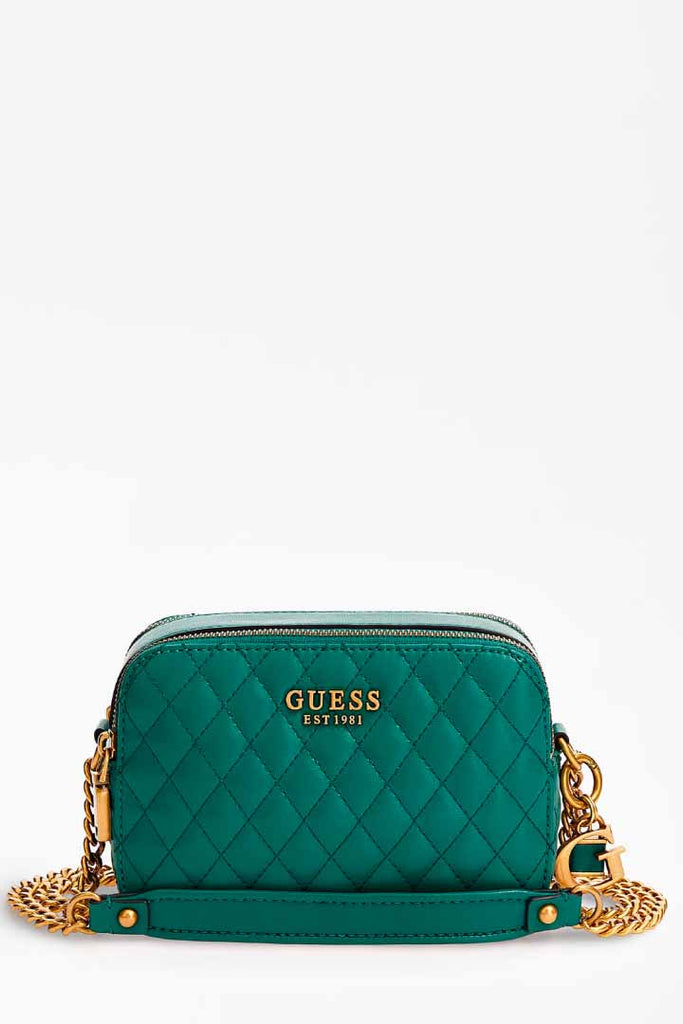Guess Accessories Maila Quilted Mini Crossbody Bag Green OS