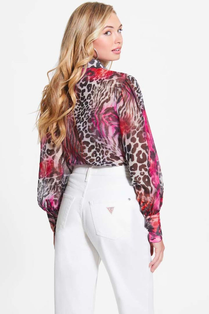 Guess Clothing Raven Chiffon Shirt