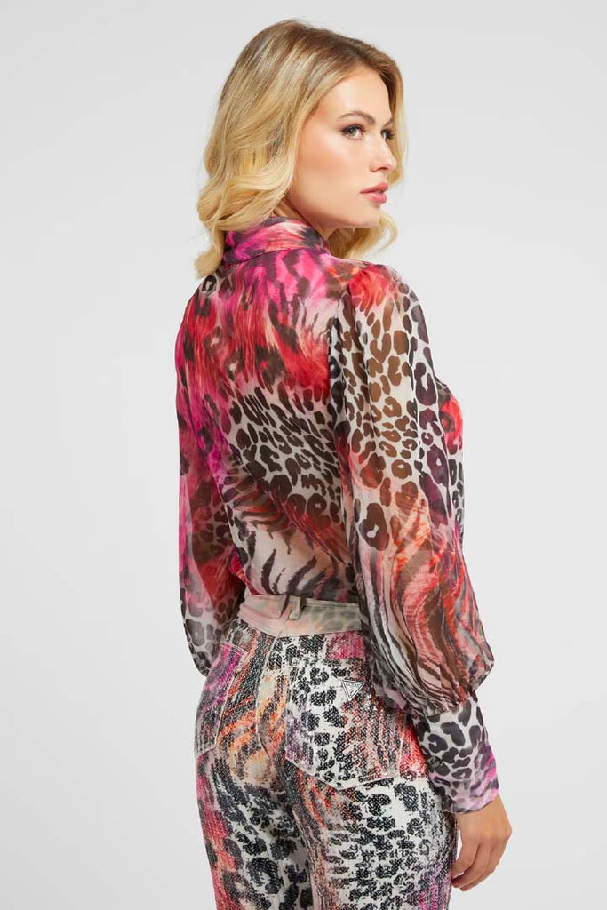 Guess Clothing Raven Chiffon Shirt