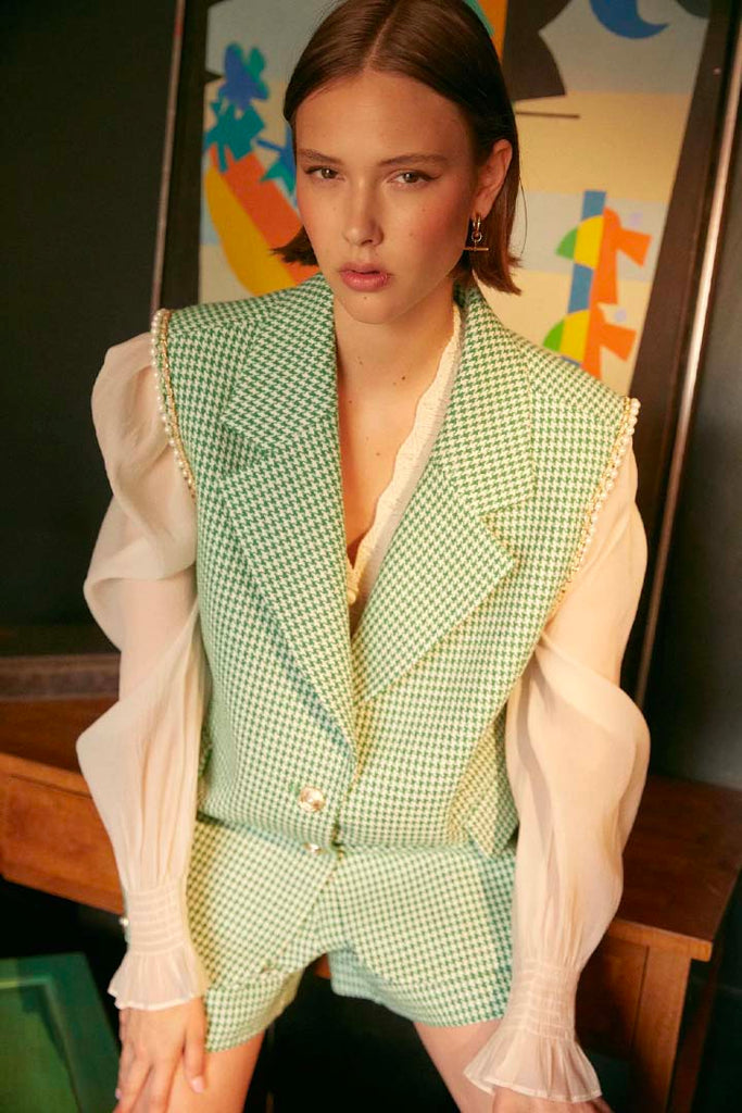 Jovonna Cedar 2 Waistcoat Green