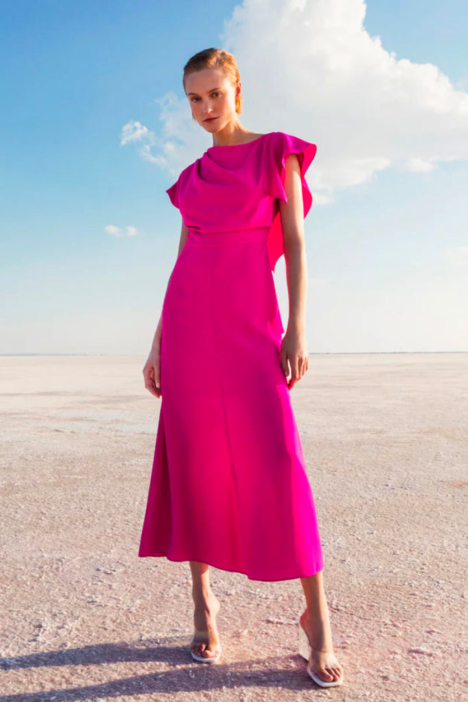 Kameya Kodua Fushia Dress Pink